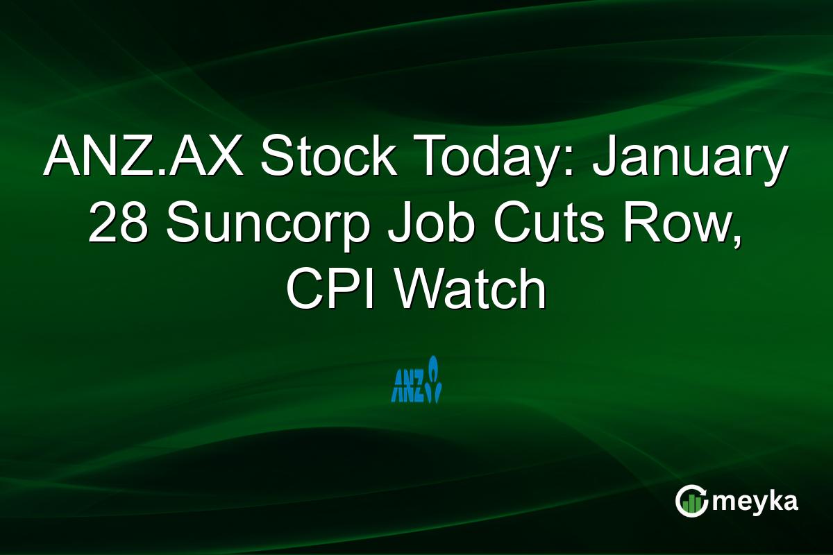 ANZ.AX Stock Today: January 28 Suncorp Job Cuts Row, CPI Watch