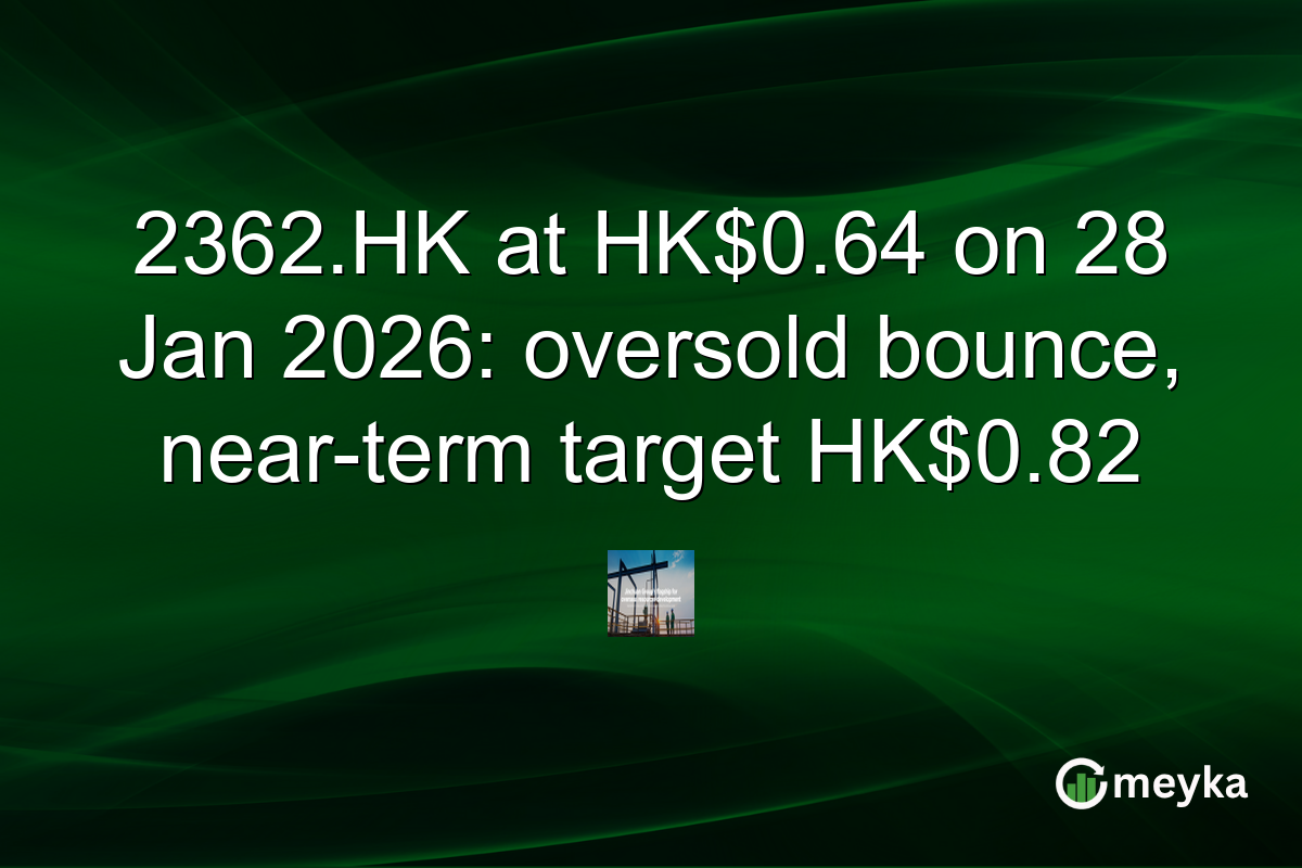 2362.HK at HK$0.64 on 28 Jan 2026: oversold bounce, near-term target HK$0.82