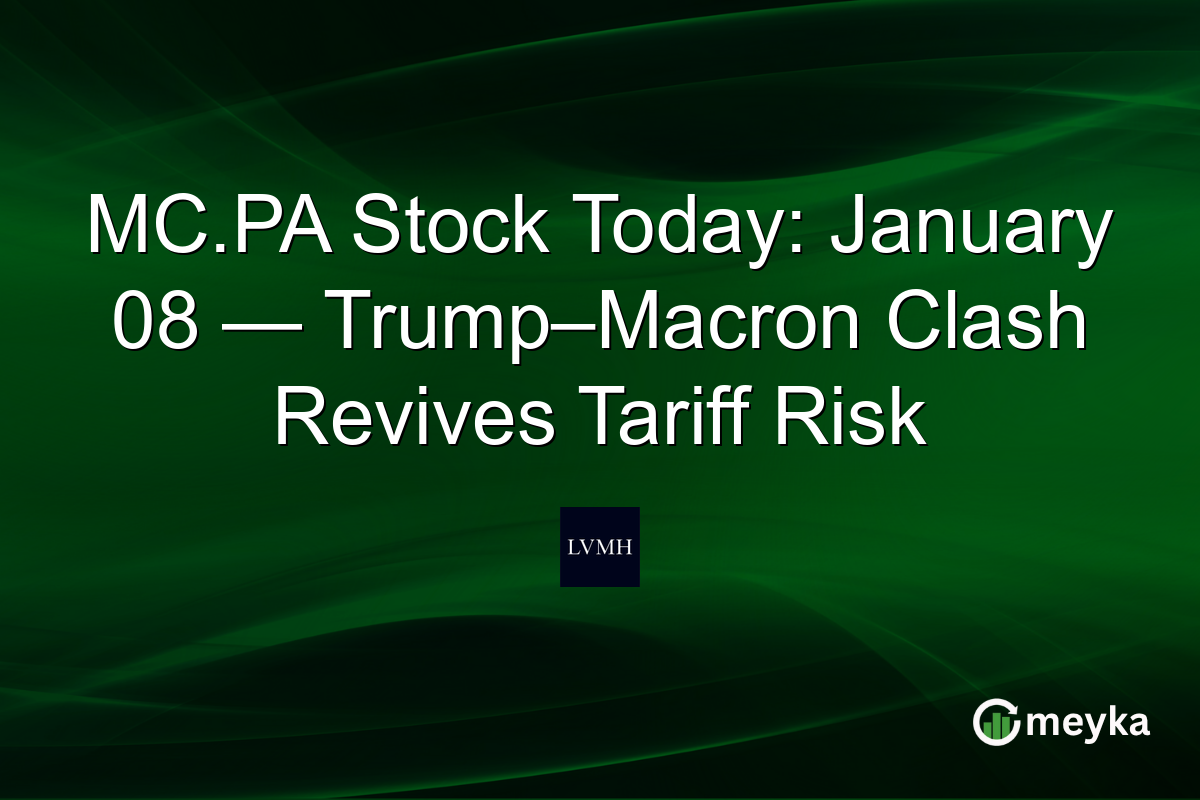 MC.PA Stock Today: January 08 — Trump–Macron Clash Revives Tariff Risk