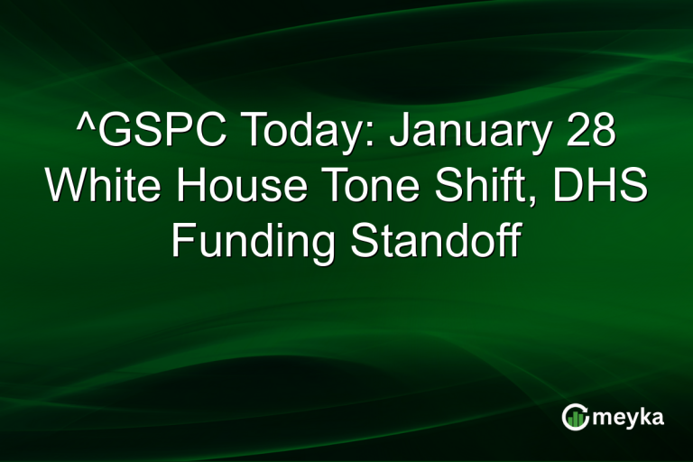 ^GSPC Today: January 28 White House Tone Shift, DHS Funding Standoff