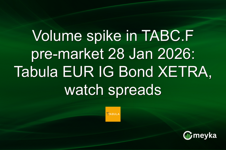Volume spike in TABC.F pre-market 28 Jan 2026: Tabula EUR IG Bond XETRA, watch spreads