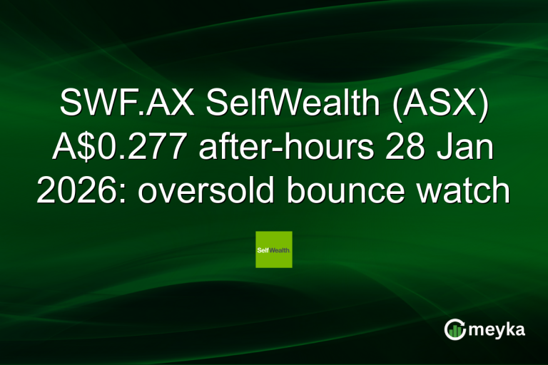 SWF.AX SelfWealth (ASX) A$0.277 after-hours 28 Jan 2026: oversold bounce watch
