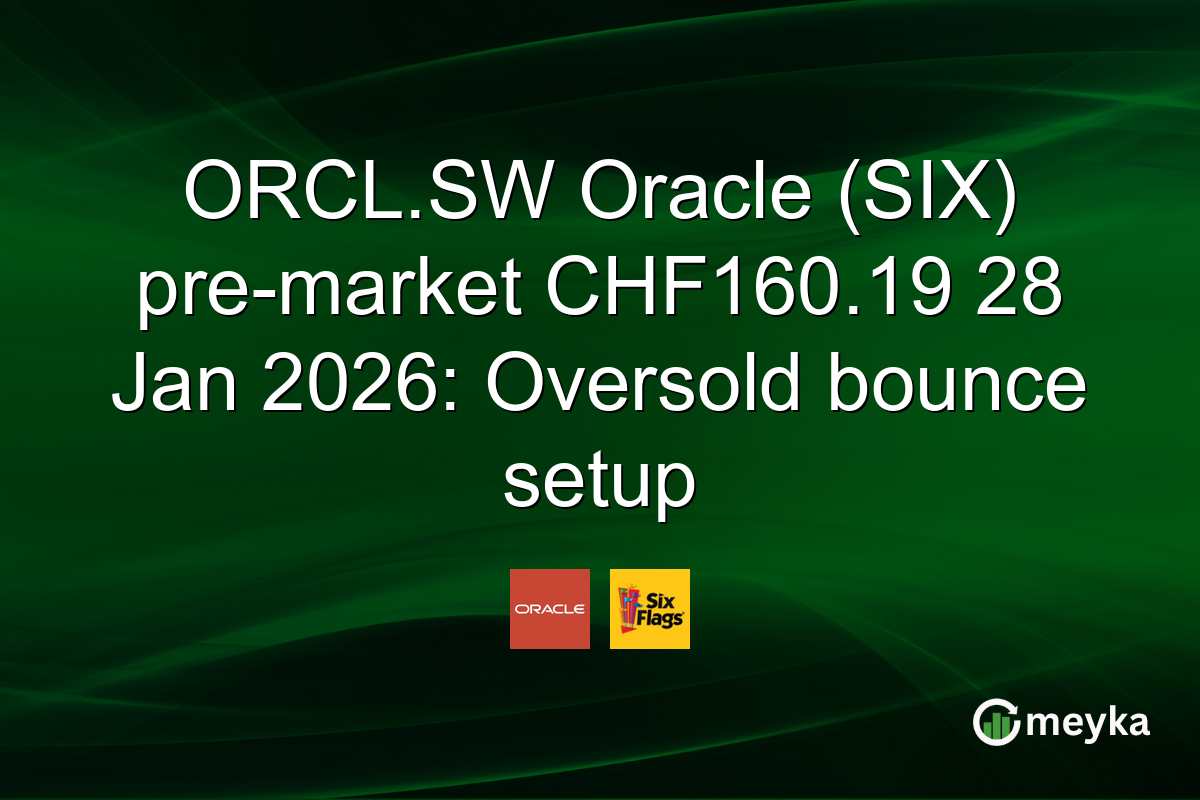 ORCL.SW Oracle (SIX) pre-market CHF160.19 28 Jan 2026: Oversold bounce setup