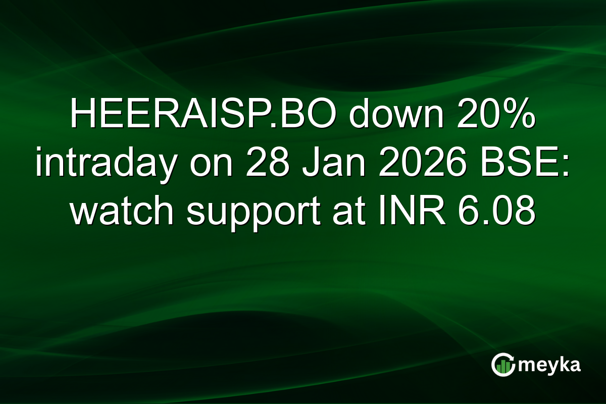 HEERAISP.BO down 20% intraday on 28 Jan 2026 BSE: watch support at INR 6.08