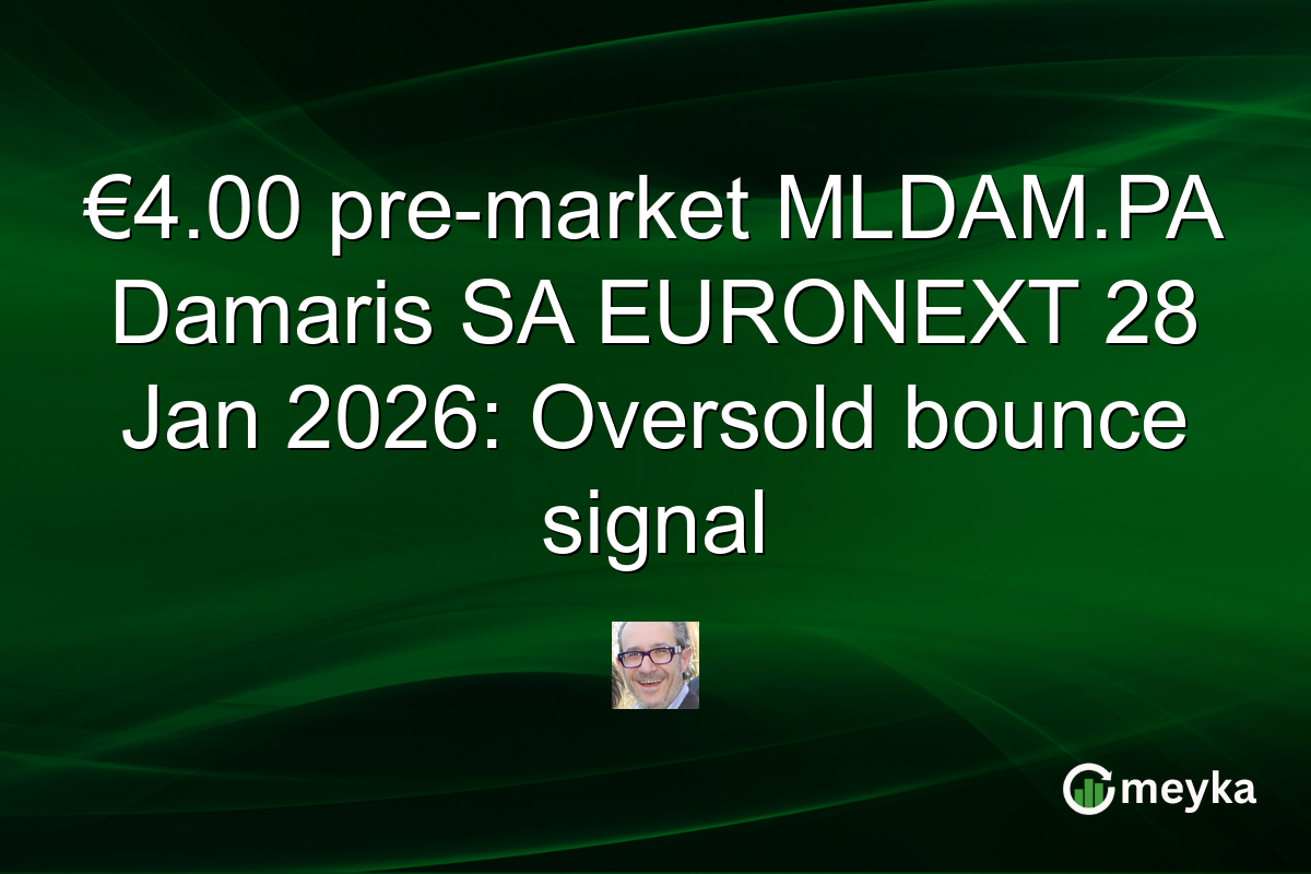 €4.00 pre-market MLDAM.PA Damaris SA EURONEXT 28 Jan 2026: Oversold bounce signal
