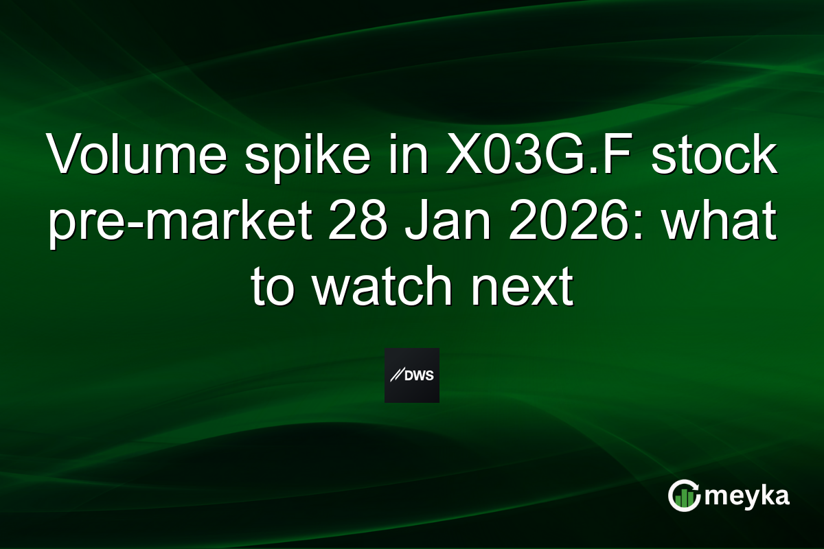 Volume spike in X03G.F stock pre-market 28 Jan 2026: what to watch next