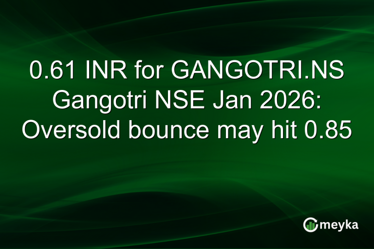 0.61 INR for GANGOTRI.NS Gangotri NSE Jan 2026: Oversold bounce may hit 0.85