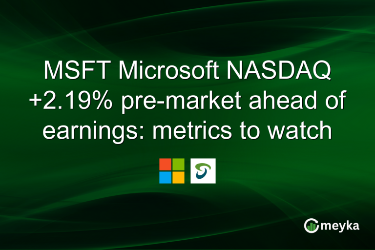 MSFT Microsoft NASDAQ +2.19% pre-market ahead of earnings: metrics to watch