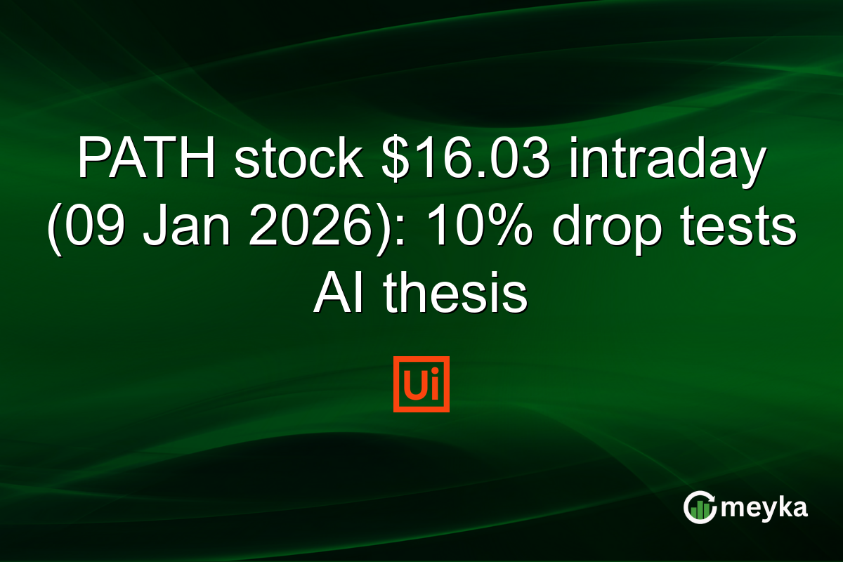 PATH stock $16.03 intraday (09 Jan 2026): 10% drop tests AI thesis