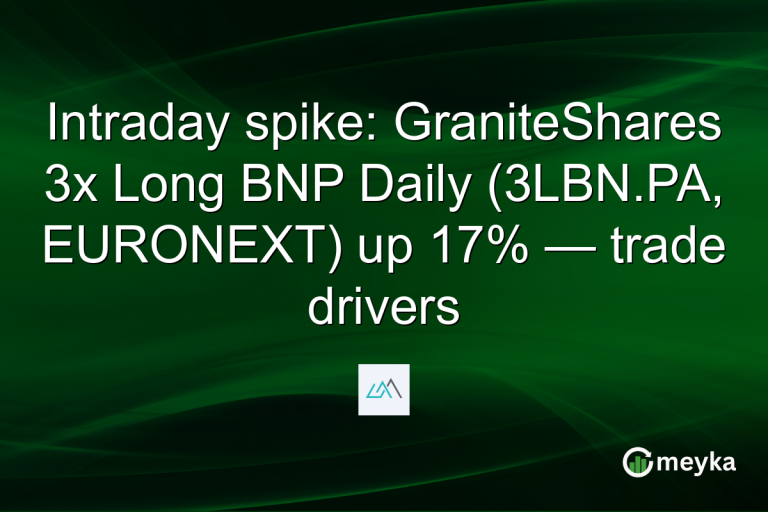 Intraday spike: GraniteShares 3x Long BNP Daily (3LBN.PA, EURONEXT) up 17% — trade drivers