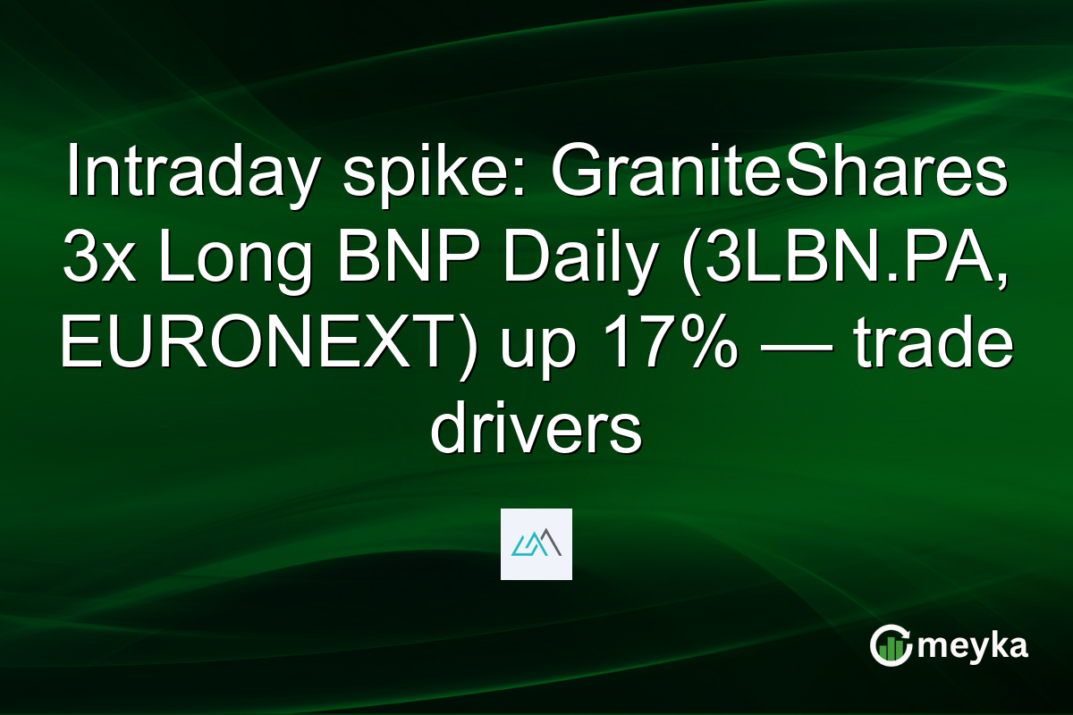 Intraday spike: GraniteShares 3x Long BNP Daily (3LBN.PA, EURONEXT) up 17% — trade drivers