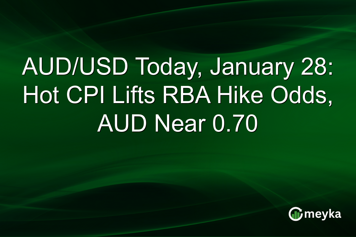 AUD/USD Today, January 28: Hot CPI Lifts RBA Hike Odds, AUD Near 0.70