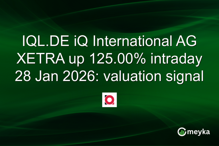 IQL.DE iQ International AG XETRA up 125.00% intraday 28 Jan 2026: valuation signal