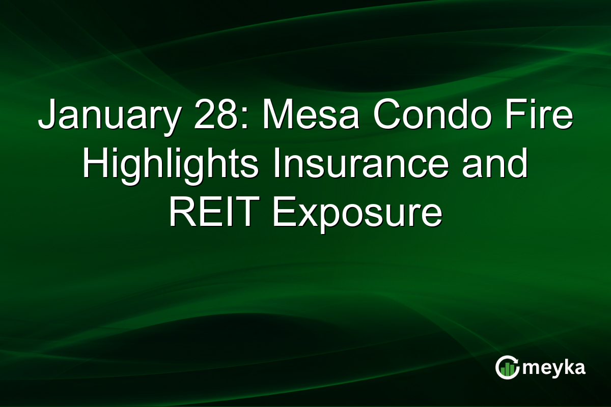 January 28: Mesa Condo Fire Highlights Insurance and REIT Exposure