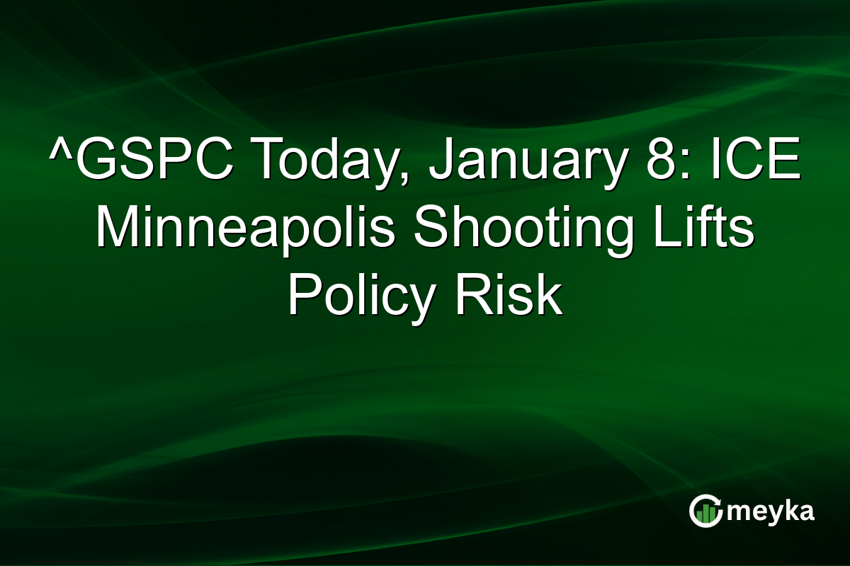 ^GSPC Today, January 8: ICE Minneapolis Shooting Lifts Policy Risk