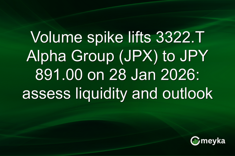 Volume spike lifts 3322.T Alpha Group (JPX) to JPY 891.00 on 28 Jan 2026: assess liquidity and outlook