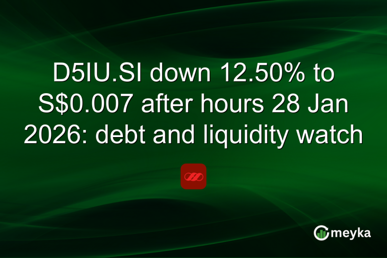 D5IU.SI down 12.50% to S$0.007 after hours 28 Jan 2026: debt and liquidity watch