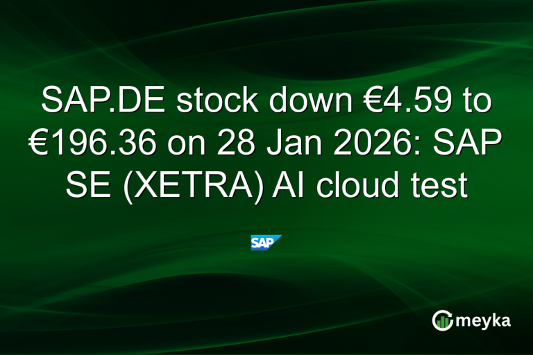 SAP.DE stock down €4.59 to €196.36 on 28 Jan 2026: SAP SE (XETRA) AI cloud test
