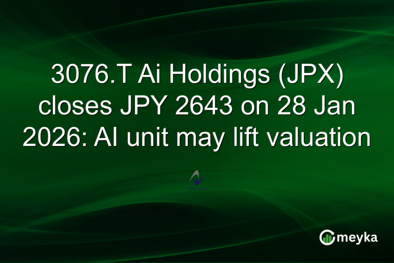 3076.T Ai Holdings (JPX) closes JPY 2643 on 28 Jan 2026: AI unit may lift valuation
