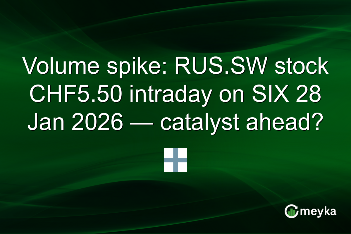 Volume spike: RUS.SW stock CHF5.50 intraday on SIX 28 Jan 2026 — catalyst ahead?