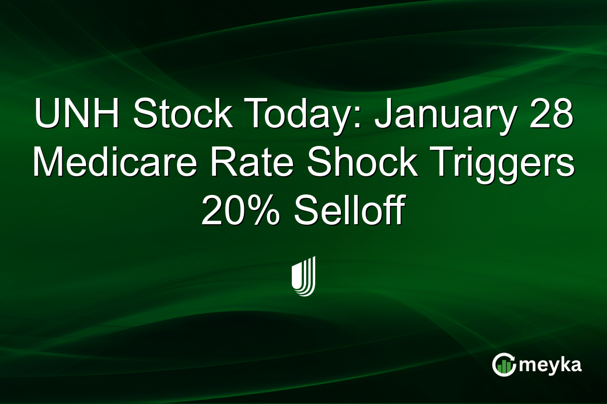 UNH Stock Today: January 28 Medicare Rate Shock Triggers 20% Selloff