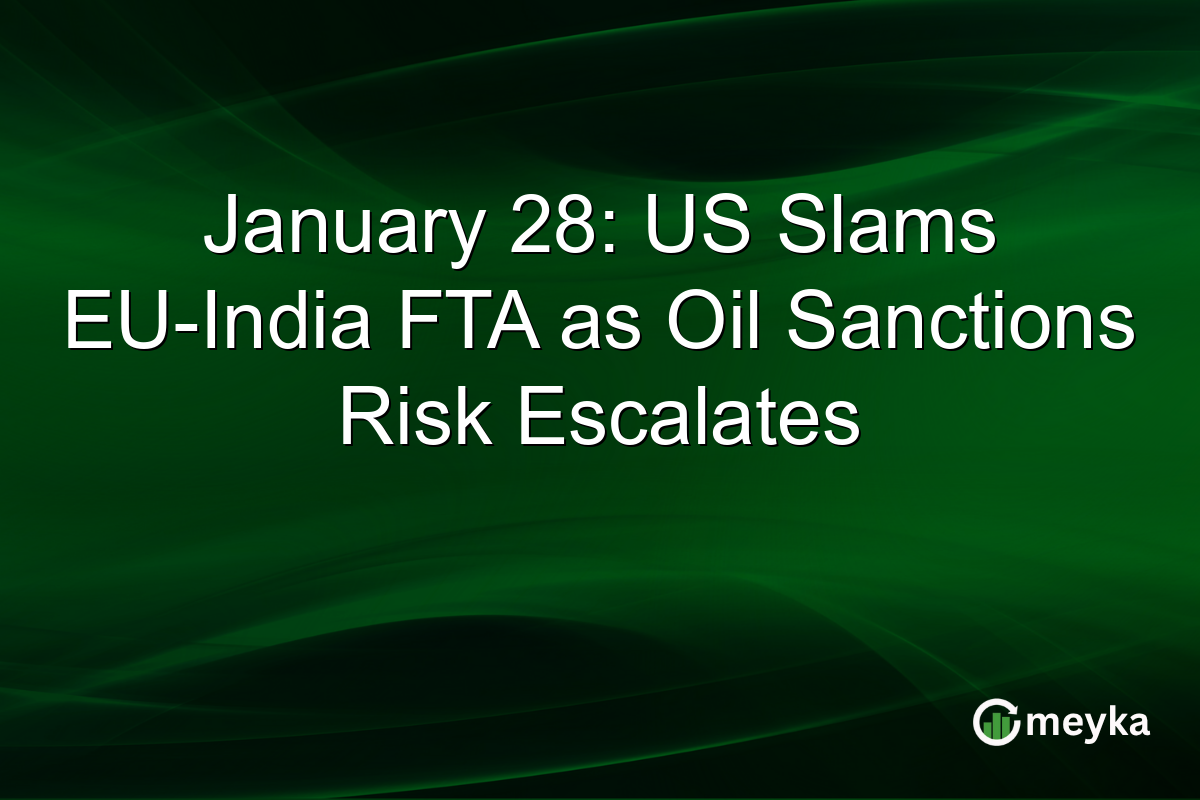 January 28: US Slams EU-India FTA as Oil Sanctions Risk Escalates