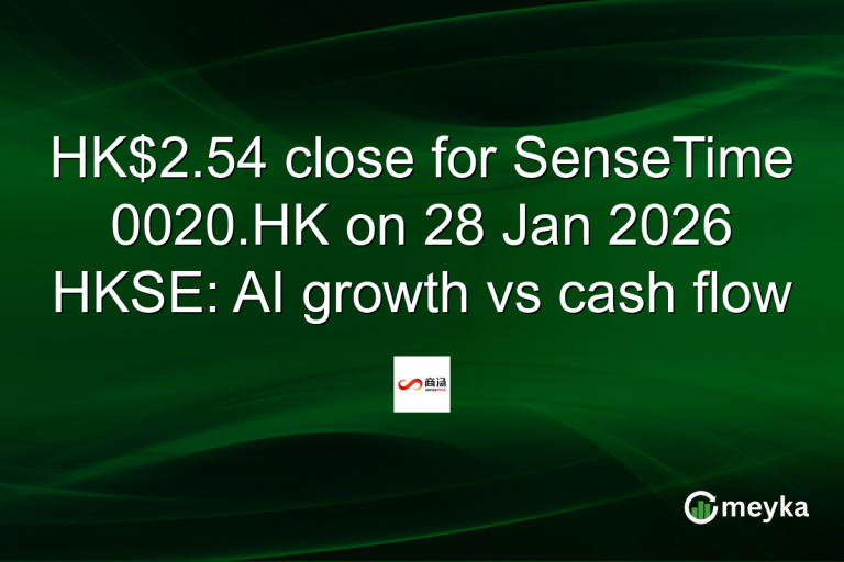 HK$2.54 close for SenseTime 0020.HK on 28 Jan 2026 HKSE: AI growth vs cash flow