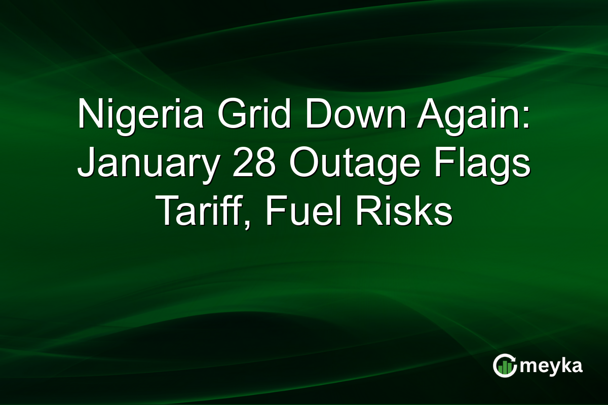 Nigeria Grid Down Again: January 28 Outage Flags Tariff, Fuel Risks