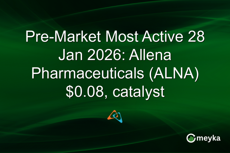 Pre-Market Most Active 28 Jan 2026: Allena Pharmaceuticals (ALNA) $0.08, catalyst