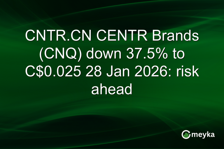 CNTR.CN CENTR Brands (CNQ) down 37.5% to C$0.025 28 Jan 2026: risk ahead