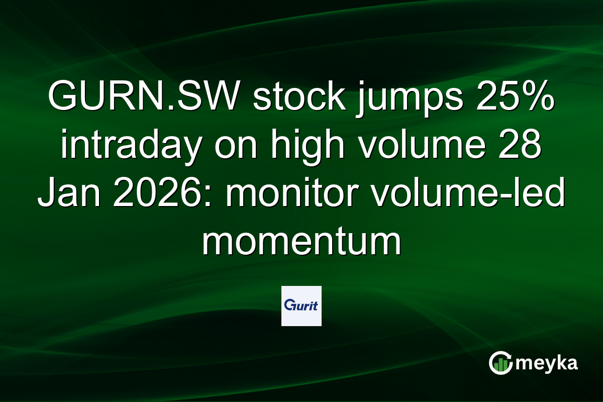 GURN.SW stock jumps 25% intraday on high volume 28 Jan 2026: monitor volume-led momentum
