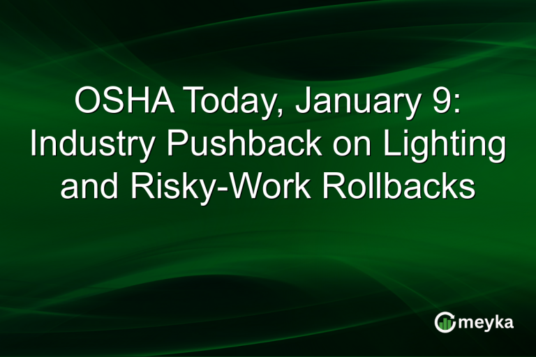 OSHA Today, January 9: Industry Pushback on Lighting and Risky-Work Rollbacks