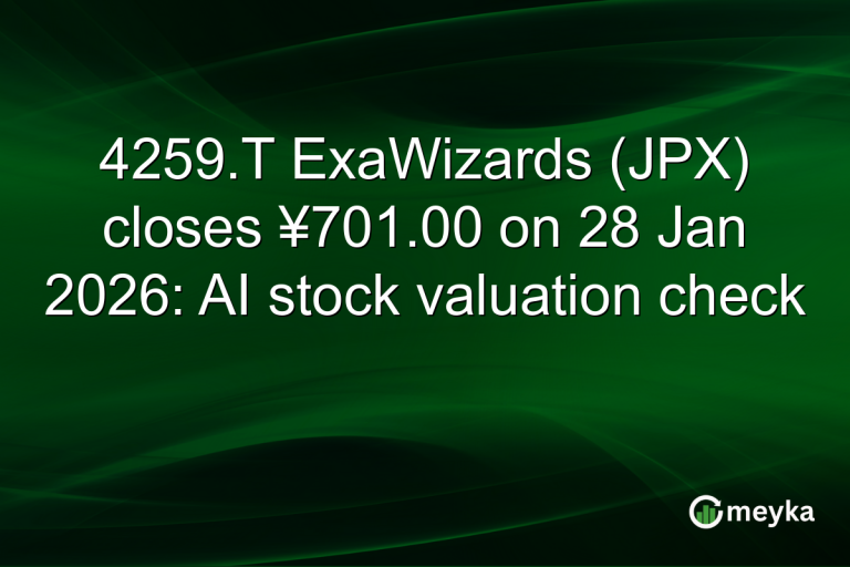 4259.T ExaWizards (JPX) closes ¥701.00 on 28 Jan 2026: AI stock valuation check