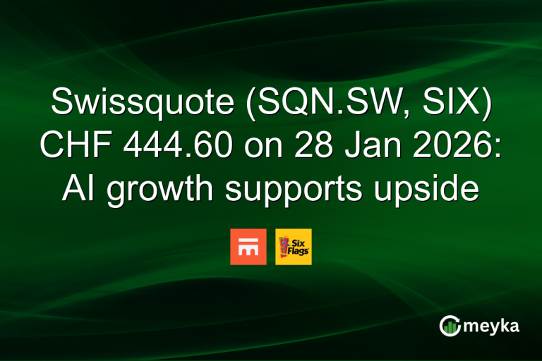 Swissquote (SQN.SW, SIX) CHF 444.60 on 28 Jan 2026: AI growth supports upside