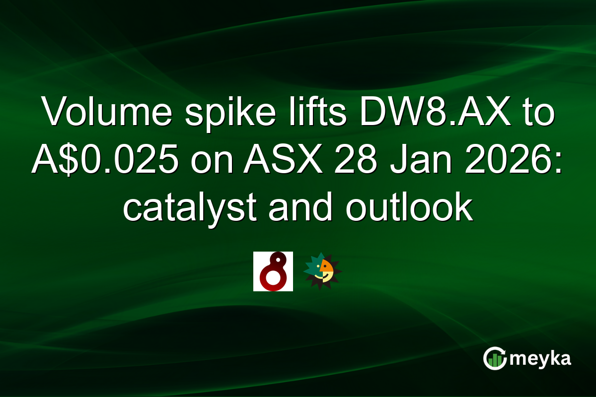 Volume spike lifts DW8.AX to A$0.025 on ASX 28 Jan 2026: catalyst and outlook