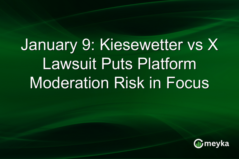 January 9: Kiesewetter vs X Lawsuit Puts Platform Moderation Risk in Focus