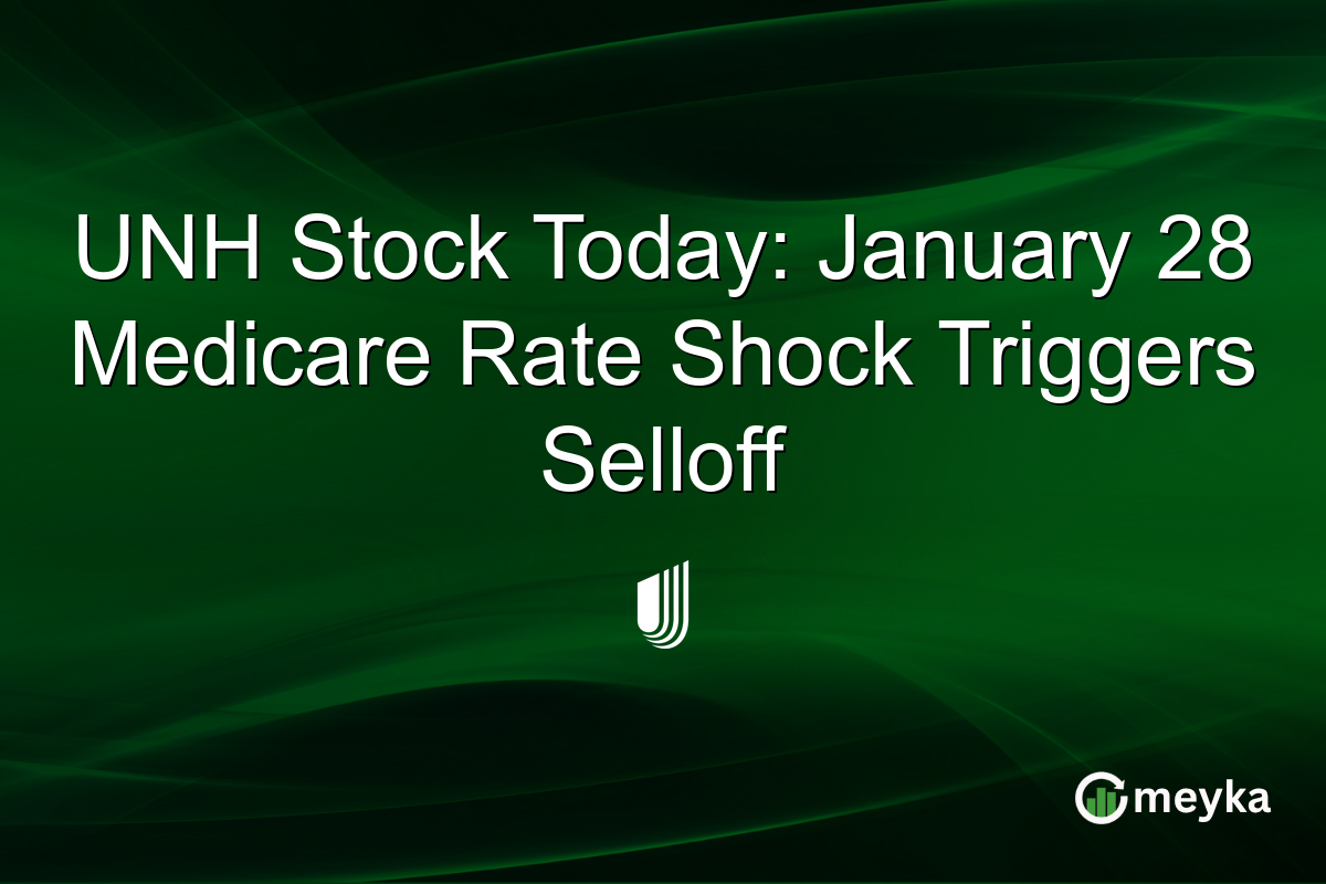 UNH Stock Today: January 28 Medicare Rate Shock Triggers Selloff