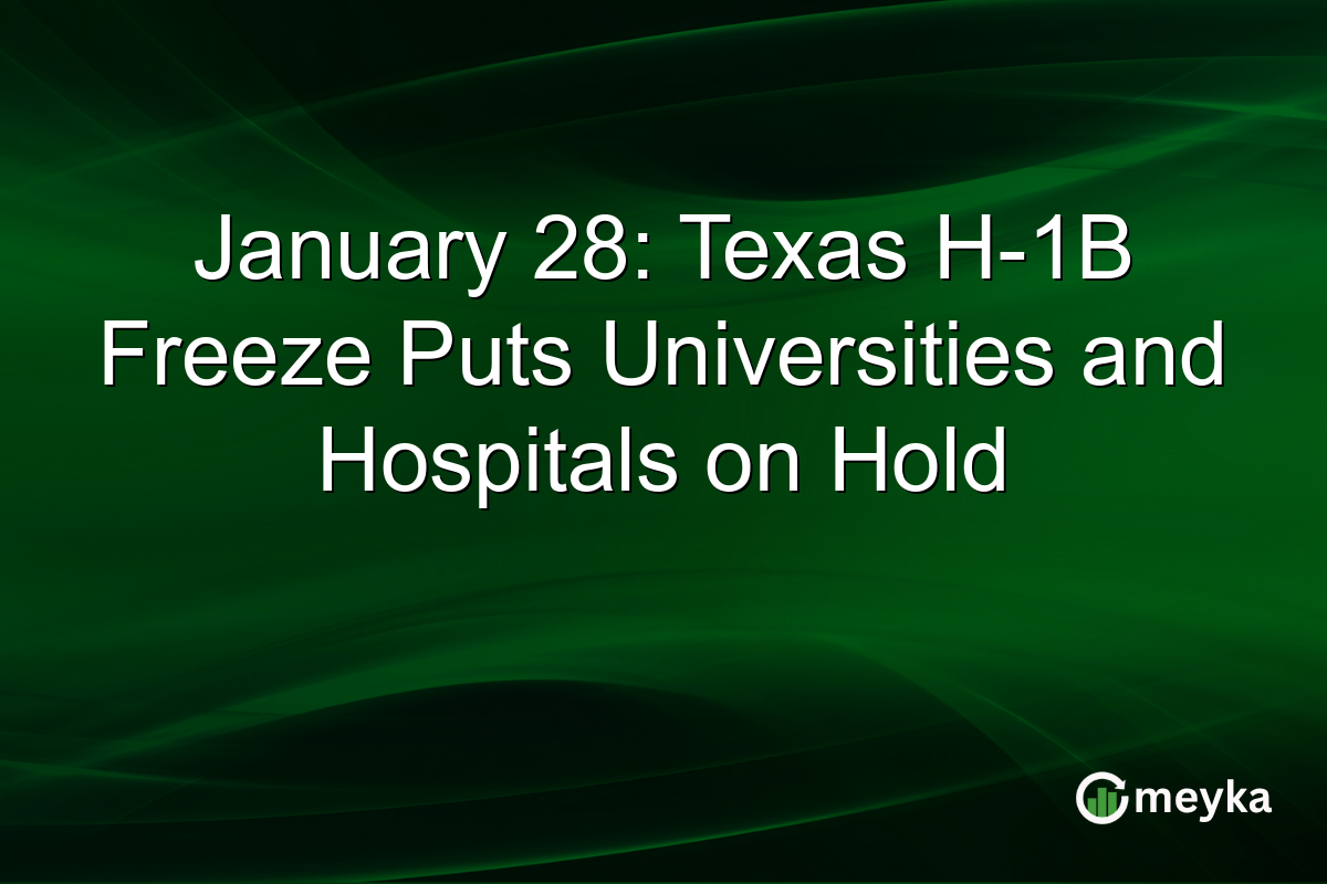January 28: Texas H-1B Freeze Puts Universities and Hospitals on Hold