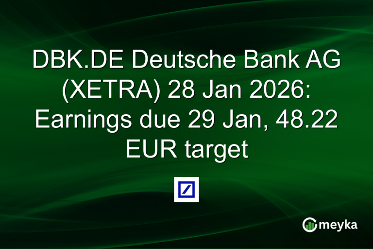 DBK.DE Deutsche Bank AG (XETRA) 28 Jan 2026: Earnings due 29 Jan, 48.22 EUR target