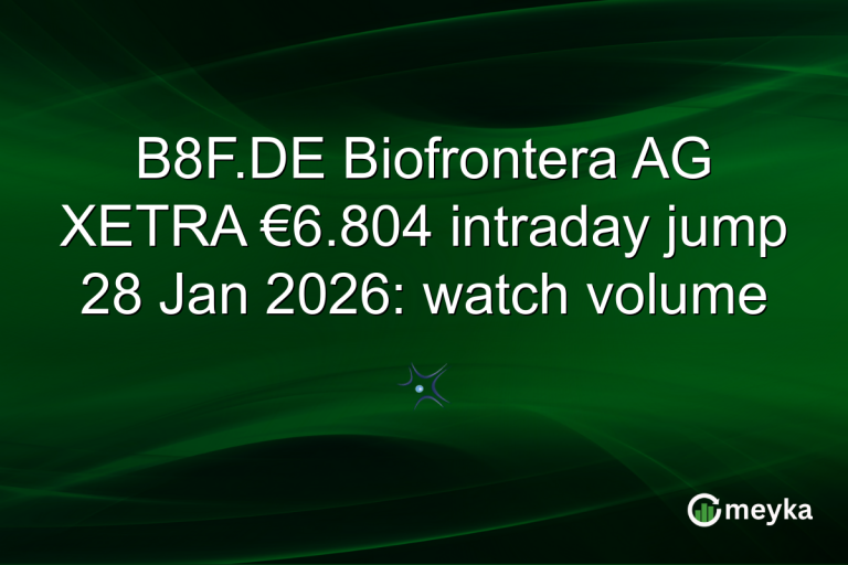 B8F.DE Biofrontera AG XETRA €6.804 intraday jump 28 Jan 2026: watch volume