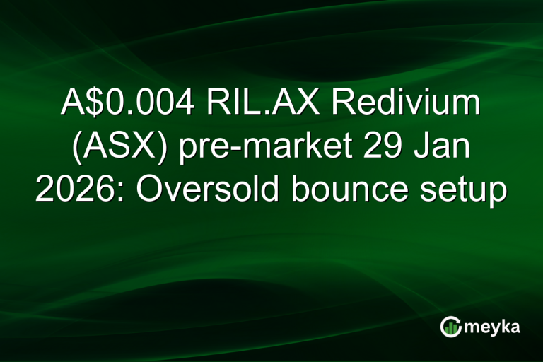 A$0.004 RIL.AX Redivium (ASX) pre-market 29 Jan 2026: Oversold bounce setup