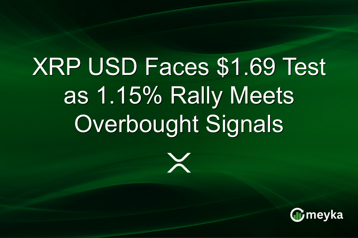 XRP USD Faces $1.69 Test as 1.15% Rally Meets Overbought Signals