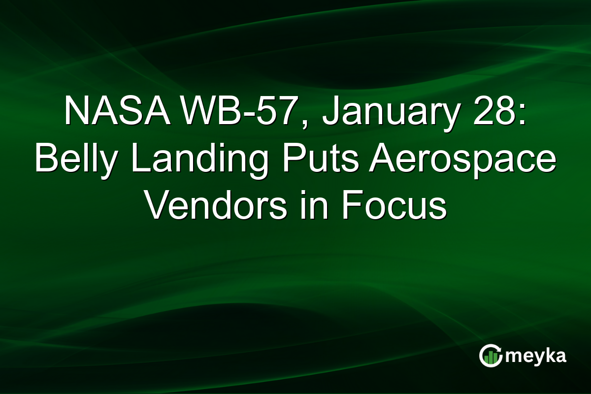 NASA WB-57, January 28: Belly Landing Puts Aerospace Vendors in Focus