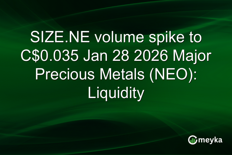 SIZE.NE volume spike to C$0.035 Jan 28 2026 Major Precious Metals (NEO): Liquidity