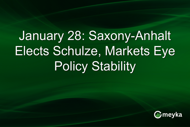 January 28: Saxony-Anhalt Elects Schulze, Markets Eye Policy Stability