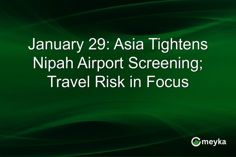 January 29: Asia Tightens Nipah Airport Screening; Travel Risk in Focus