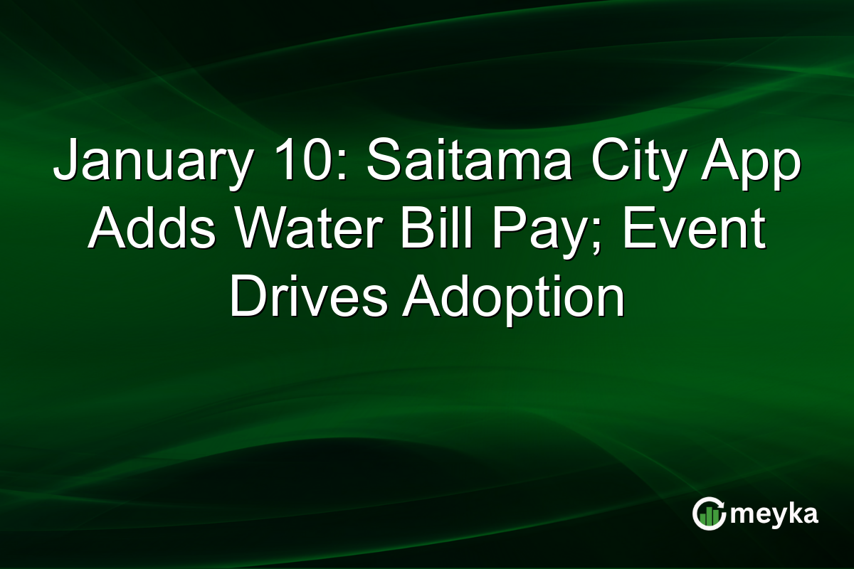 January 10: Saitama City App Adds Water Bill Pay; Event Drives Adoption