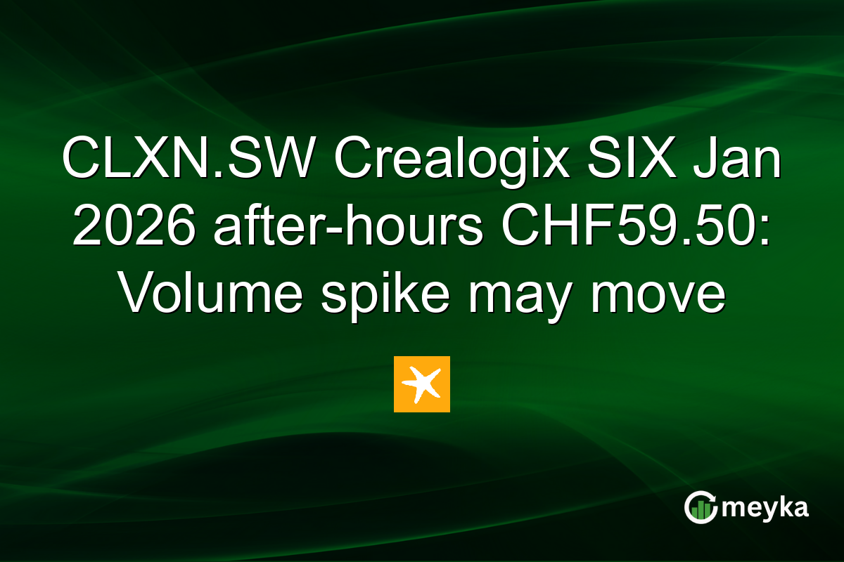 CLXN.SW Crealogix SIX Jan 2026 after-hours CHF59.50: Volume spike may move
