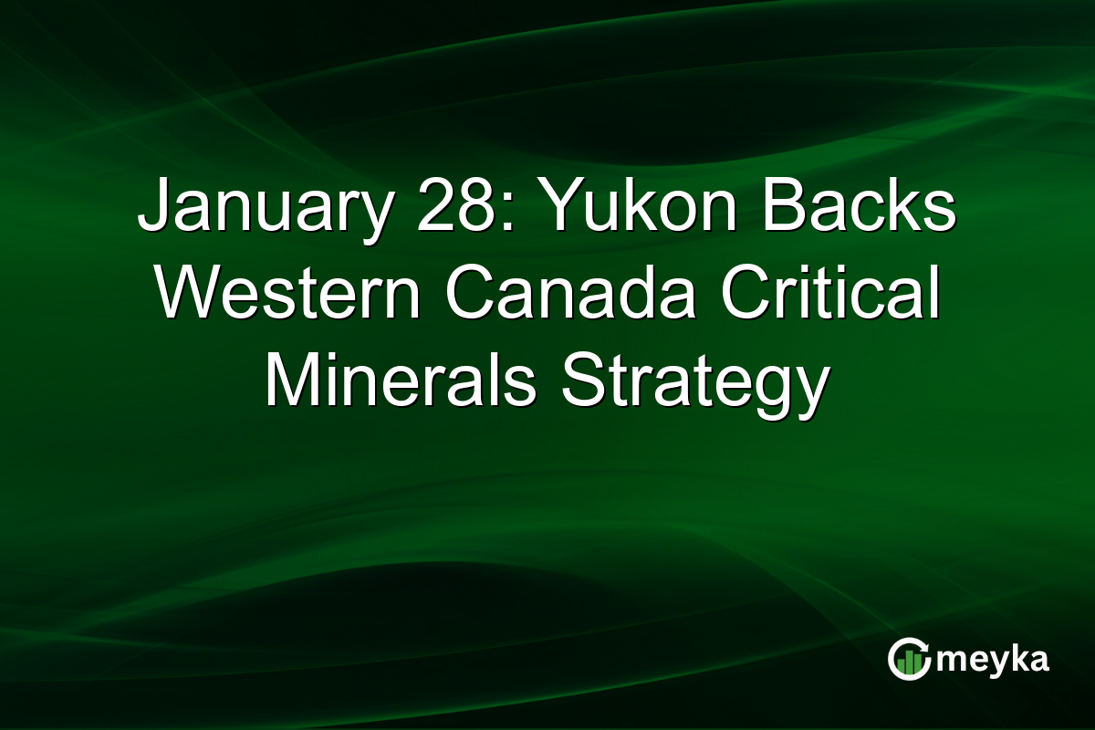 January 28: Yukon Backs Western Canada Critical Minerals Strategy