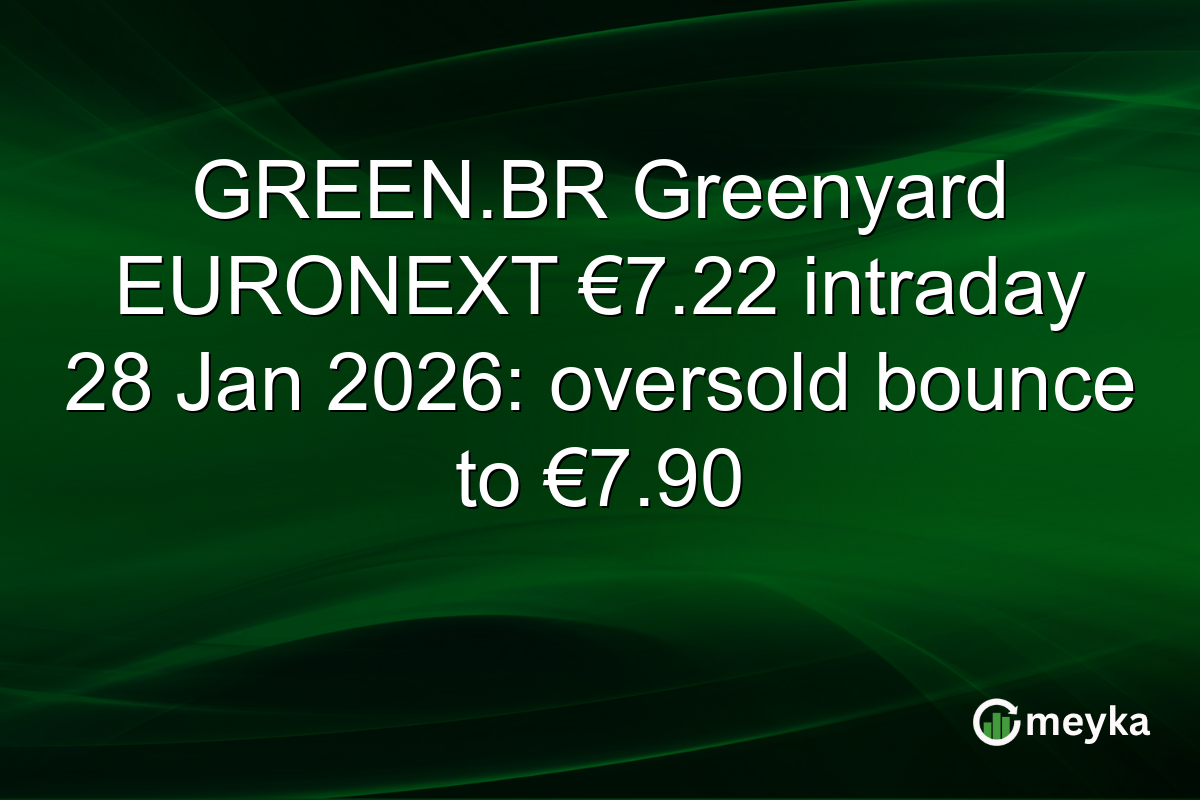 GREEN.BR Greenyard EURONEXT €7.22 intraday 28 Jan 2026: oversold bounce to €7.90